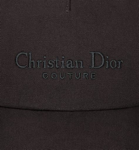 Casquette Christian Dior Couture Toile de coton noir.